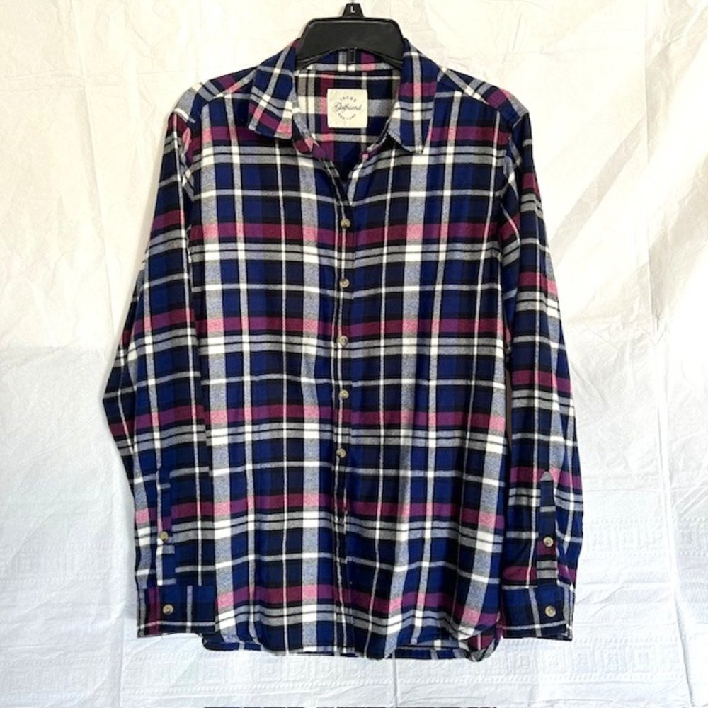 FLANNEL Buttonup, Long-sleeved shirt- Brand: JACHS Girlfriend NY Medium w Pocket